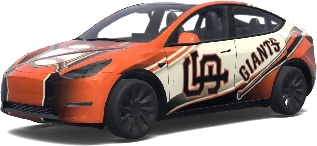Giants Orange Black – Tesla Model Y wrap