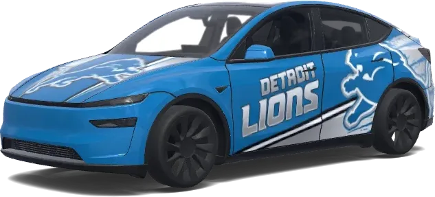 디트로이트 라이온스 (Detroit lions.) – 테슬라 Model Y 랩핑