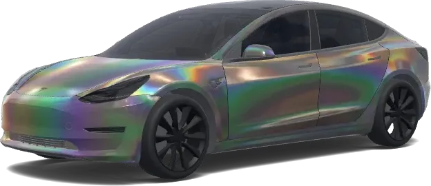 Irideszierende Chrom-Folierung für Tesla – Tesla Model 3 Wrap