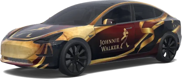 Johnnie Walker (Johnnie Walker.) – оклейка Tesla Model 3