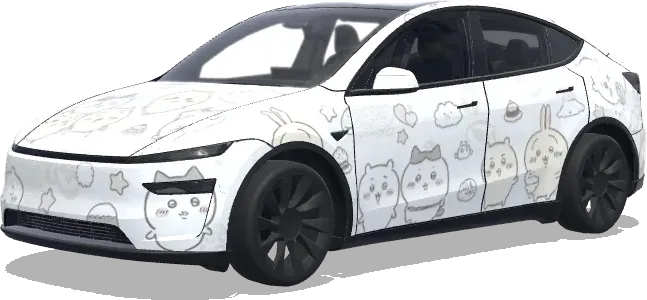 吉伊卡哇白色涂装 – 特斯拉 Model Y 涂装