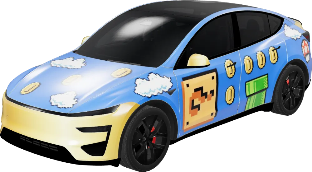 마리오 코인 모델 Y 주니퍼 퍼포먼스 (Mario Coin - Model Y Juniper Performance) – 테슬라 Model Y 랩핑