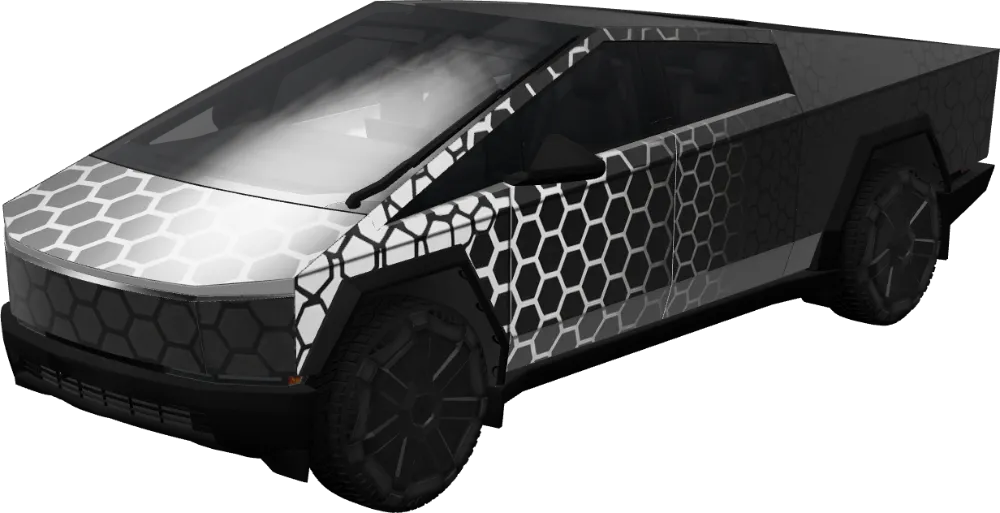 Гексагональный градиент (Hex Grid Fade) – оклейка Tesla Cybertruck
