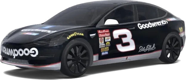 Dale Earnhardt Sr. Negro – wrap para Tesla Model 3