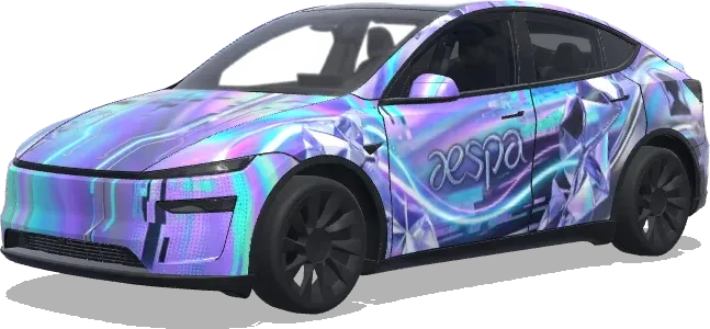 aespa. – Tesla Model Y wrap