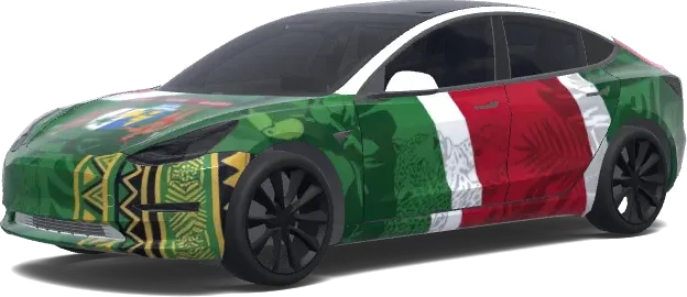Suriname. – Tesla Model 3 wrap