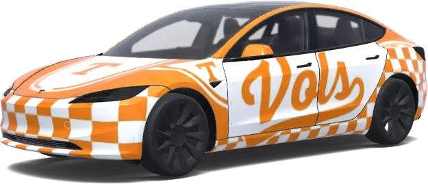 田納西大學Vols主題 – 特斯拉 Model 3 塗裝
