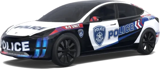 Habillage de patrouille canine K-9 – covering Tesla Model 3