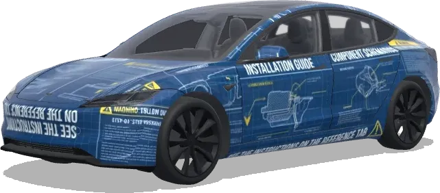 参考页说明涂装(See the instructions on the reference tab.) – 特斯拉 Model 3 涂装