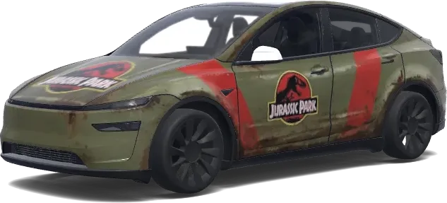 侏罗纪公园吉普风格(jurassic park green jeep design.) – 特斯拉 Model Y 涂装