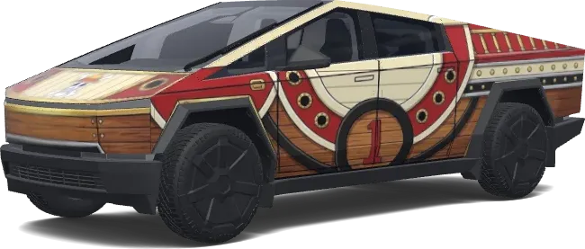 One Piece: Thousand Sunny – оклейка Tesla Cybertruck