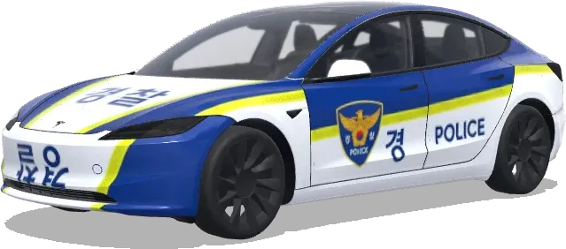 韩国警车(Korean police car.) – 特斯拉 Model 3 涂装