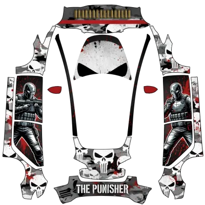 Каратель (the punisher) – оклейка Tesla Model 3