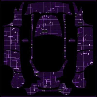 紫色電路板（Circuit Board Purple） – 特斯拉 Model Y 塗裝