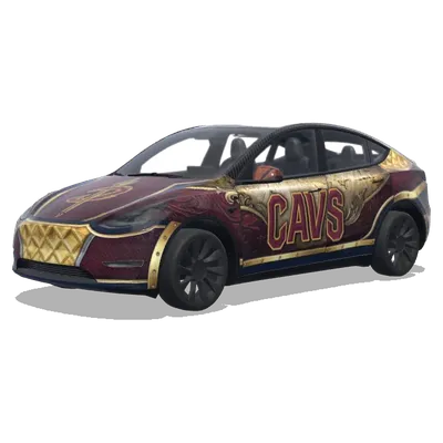Maroon and Gold Cavs Wrap – Tesla Model Y wrap