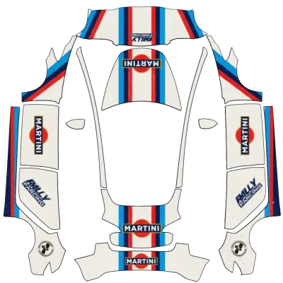 Rallye Martini (Rally Martini) – Tesla Model 3 Wrap