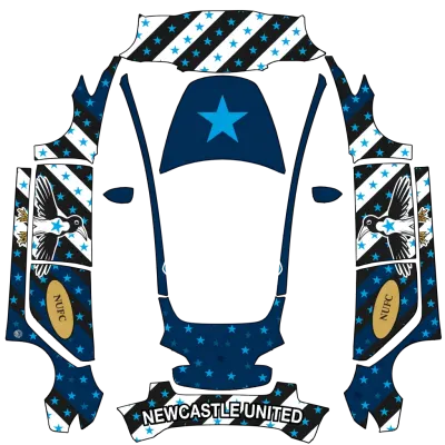 Blau NUFC (Blue nufc) – Tesla Model 3 Wrap
