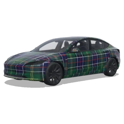 Классический тартан Barbour (vinilo completo con el clásico tartán de barbour) – оклейка Tesla Model 3