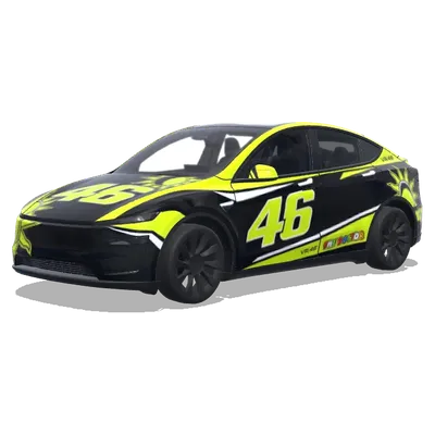 VR46 декор (Decoracion vr46) – оклейка Tesla Model Y