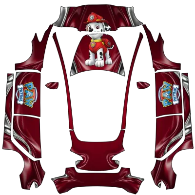 파워퍼프걸 마셜 (Marshall Paw Patrol) – 테슬라 Model 3 랩핑