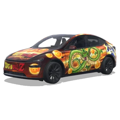 Dragon Ball Stil (Dragon ball style) – Tesla Model Y Wrap