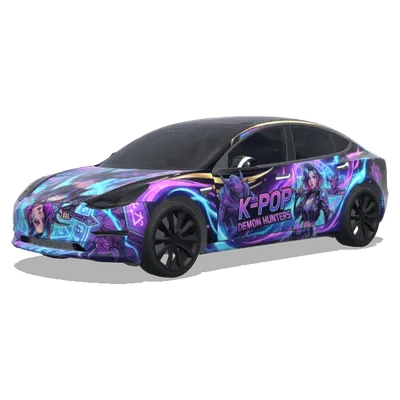 Zoey Demon Hunters – Tesla Model 3 wrap