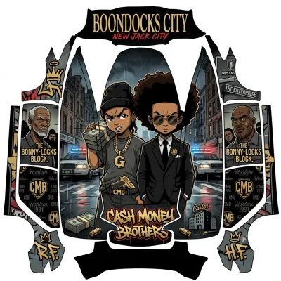 Boondocks и New Jack City (Boondocks meet with New Jack City) – оклейка Tesla Model 3