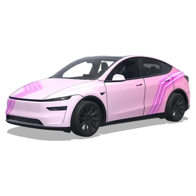 Neon-Schaltkreis Pink – Tesla Model Y Wrap