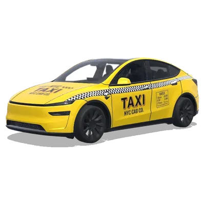 黃黑格紋計程車 – 特斯拉 Model Y 塗裝