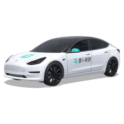 Luobo Kuaipao Design (萝卜快跑 theme, the China self driving texi) – Tesla Model 3 Wrap