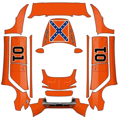 General Lee – Tesla Model 3 wrap