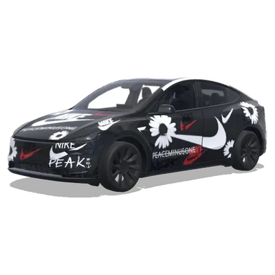 Nike G-Dragon Blumen (NIKE权志龙联名的花) – Tesla Model Y Wrap