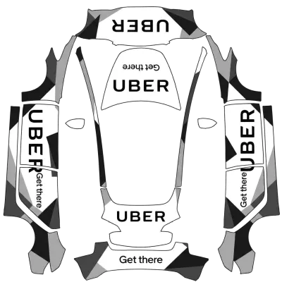 우버 (Uber) – 테슬라 Model 3 랩핑