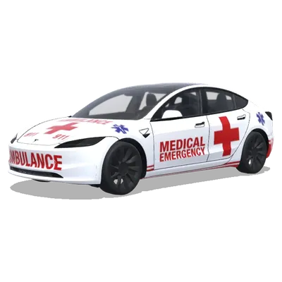 Rotes Kreuz – Medizinischer Notfalldienst – Tesla – Tesla Model 3 Wrap