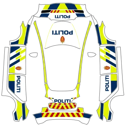 노르웨이 경찰차 (Norwegian Police Car) – 테슬라 Model 3 랩핑