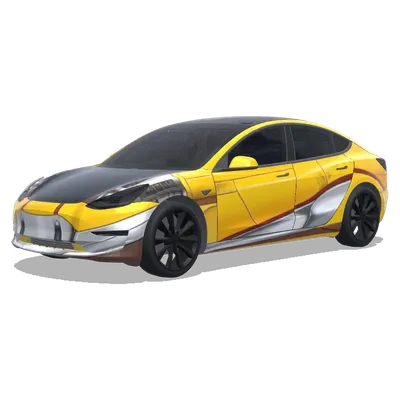 纳布星际战斗机（Naboo starfighter） – 特斯拉 Model 3 涂装