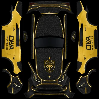 耶路撒冷貝塔爾（Beitar Jerusalem） – 特斯拉 Model Y 塗裝