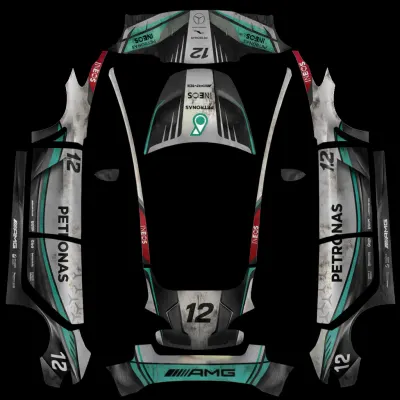 메르세데스 F1 (Mercedes Benz race worn livery) – 테슬라 Model 3 랩핑