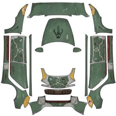 Боба Фетт (Boba fett) – оклейка Tesla Model 3