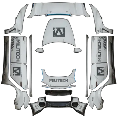 Cyberpunk Militech – Tesla Model 3 wrap