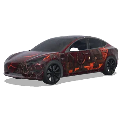 Quake Gothic Red – Tesla Model 3 wrap