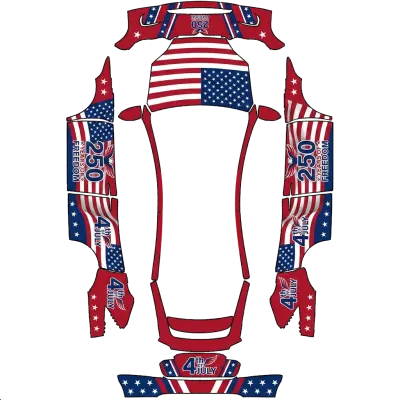 250 Jahre 4. Juli (250 years 4th of July) – Tesla Model X Wrap