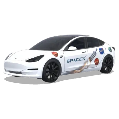 스페이스X NASA 마스 로고 – 테슬라 Model 3 랩핑