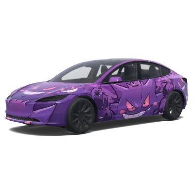 Gengar Ghost Wrap – Tesla Model 3 wrap