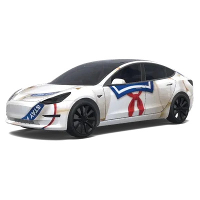 Marshmallow – Tesla Model 3 Wrap
