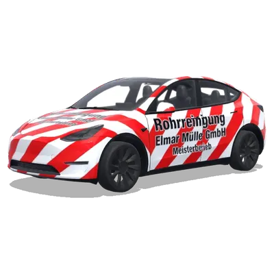 Red White Stripe – Tesla Model Y wrap