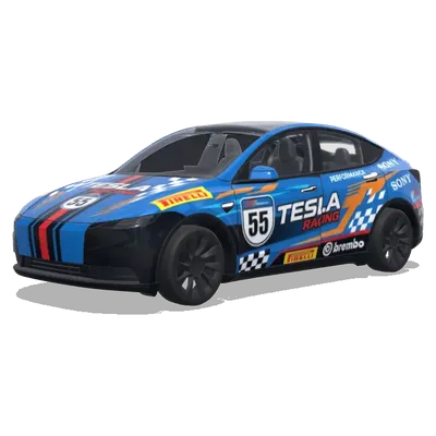 Blau 55 Tesla Racing – Tesla Model Y Wrap