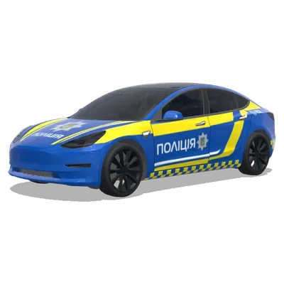 Police ukrainienne (Ukrainian police car) – covering Tesla Model 3