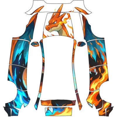 Mega Glurak (mega charizard revplition) – Tesla Model Y Wrap