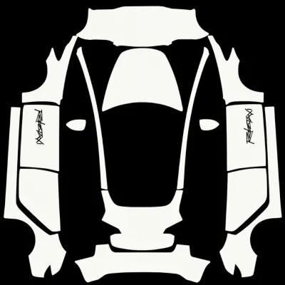 Robotaxi noir (Robotaxi redo - Black Lettering) – covering Tesla Model 3